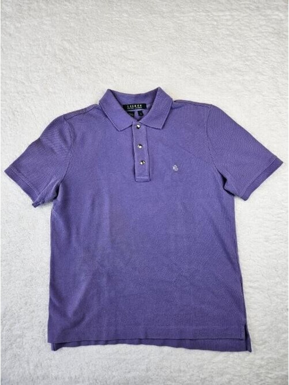 Ralph Lauren Polo Shirt, Size: XS, purple, vintage with metal buttons.